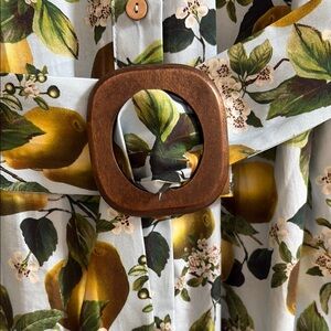 Zara Blue and White Puff Sleeve Wrap Dress